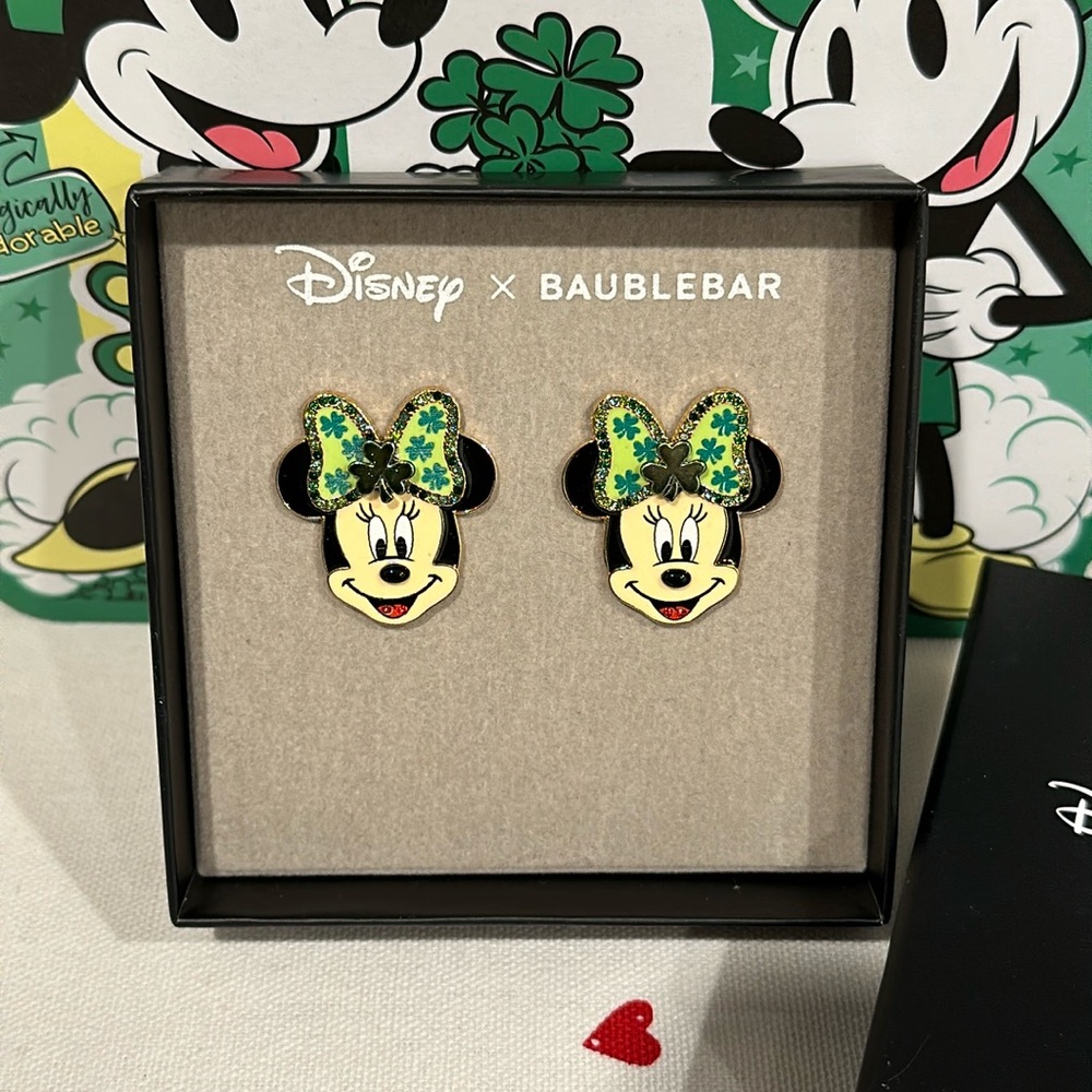 Disney x Baublebar St. Patrick’s Day Minnie Mouse Earrings